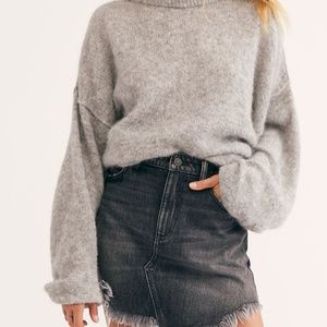 NWT Free People Denim Black Maverick Skirt